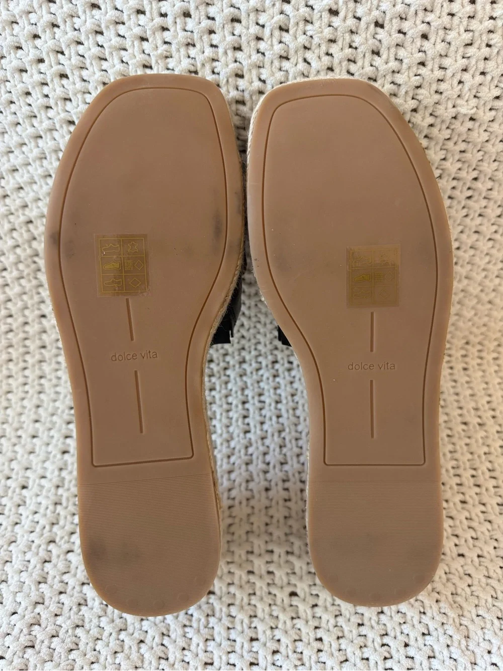 Dolce Vita Raffia Chain Espadrille Platform Sandals 8.5